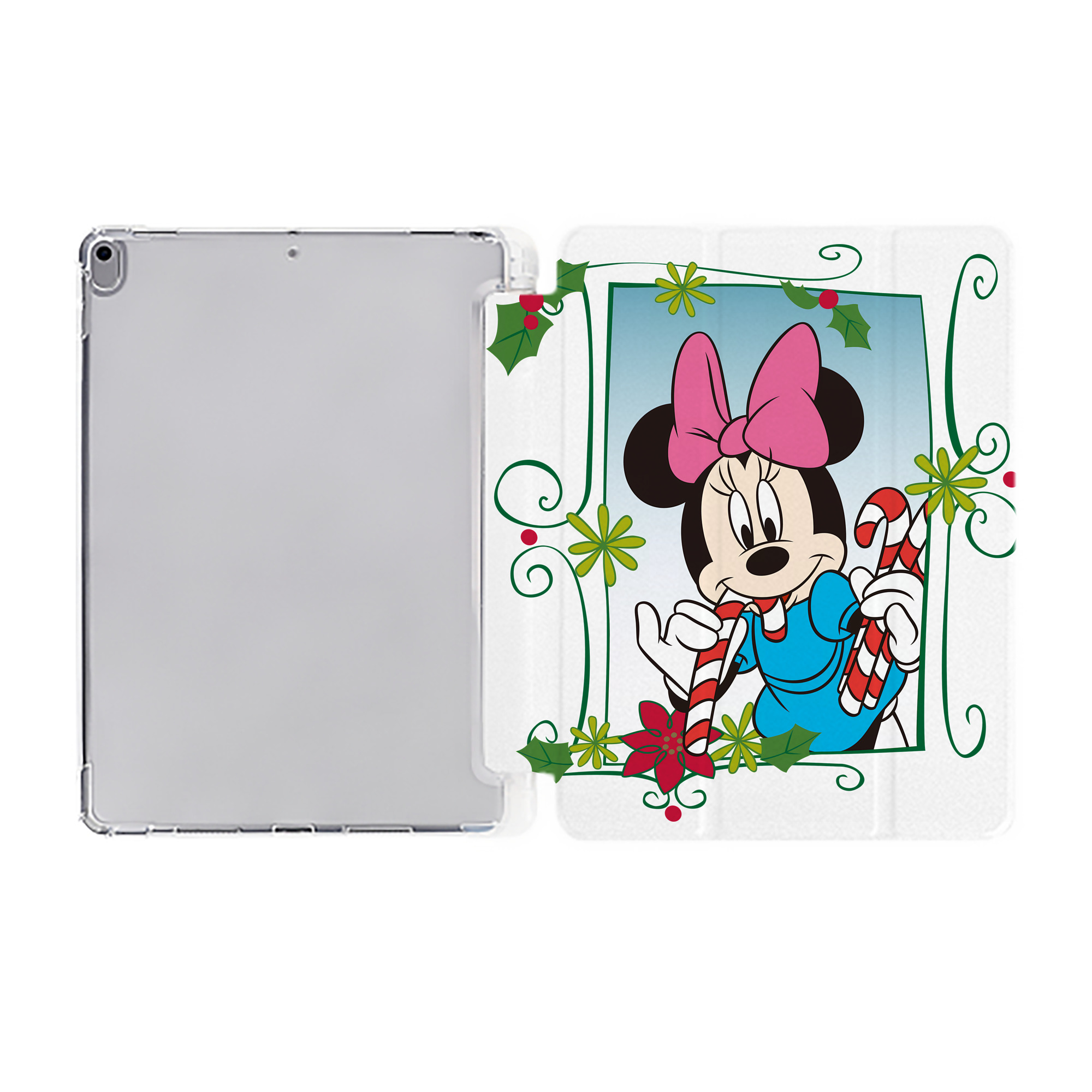 （画像用） ミッキーマウス Mickey Mouse IPad ケース ペン収納付き 三つ折りスタンド PUレザー×シリコン 対応機種9.5/10.5/10.9インチ